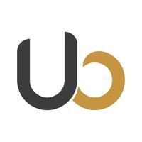 Initial letter ub logo or bu logo vector design template