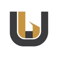 Initial letter ub logo or bu logo vector design template