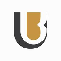 Initial letter ub logo or bu logo vector design template