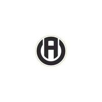 Alphabet Initials logo AU, UA, A and U vector