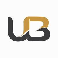 Initial letter ub logo or bu logo vector design template