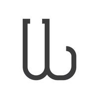 Initial letter ub logo or bu logo vector design template