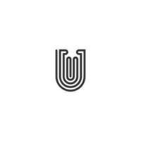 Alphabet letters Initials Monogram logo UU, U vector