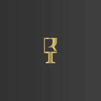 Alphabet Initials logo RT, TR, T and R vector