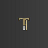 Alphabet Initials logo RT, TR, T and R vector