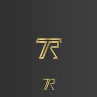 Alphabet Initials logo RT, TR, T and R vector