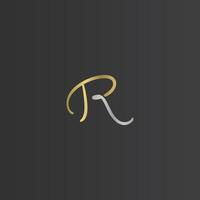 Alphabet Initials logo RT, TR, T and R vector