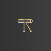 Alphabet Initials logo RT, TR, T and R vector