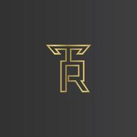 Alphabet Initials logo RT, TR, T and R vector