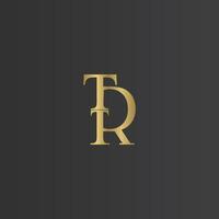 Alphabet Initials logo RT, TR, T and R vector