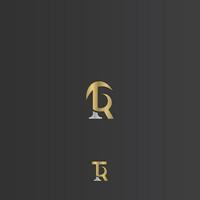 Alphabet Initials logo RT, TR, T and R vector