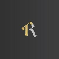 Alphabet Initials logo RT, TR, T and R vector