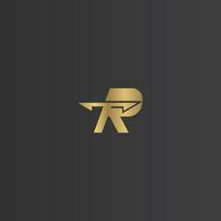 Alphabet Initials logo RT, TR, T and R vector