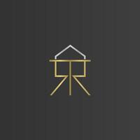 Alphabet Initials logo RT, TR, T and R vector