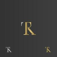 Alphabet Initials logo RT, TR, T and R vector
