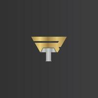 Alphabet Initials logo RT, TR, T and R vector