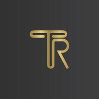 Alphabet Initials logo RT, TR, T and R vector