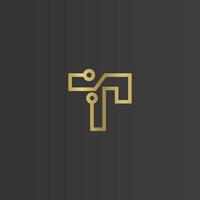 Alphabet Initials logo RT, TR, T and R vector