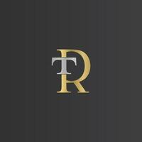 Alphabet Initials logo RT, TR, T and R vector