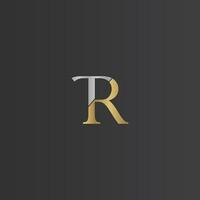 Alphabet Initials logo RT, TR, T and R vector