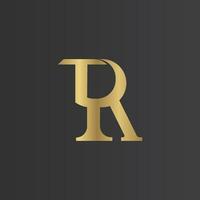 Alphabet Initials logo RT, TR, T and R vector