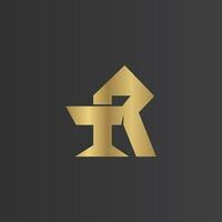 Alphabet Initials logo RT, TR, T and R vector