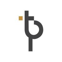 Creative abstract letter pt logo design. Linked letter tp logo design. vector