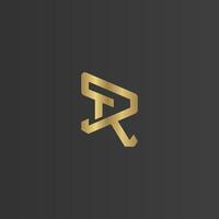 Alphabet Initials logo RT, TR, T and R vector