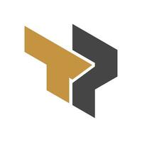 Creative abstract letter pt logo design. Linked letter tp logo design. vector