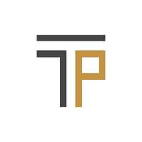 Creative abstract letter pt logo design. Linked letter tp logo design. vector