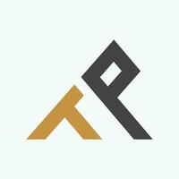 Creative abstract letter pt logo design. Linked letter tp logo design. vector