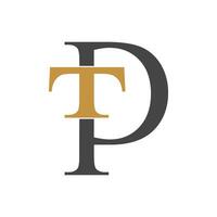 Creative abstract letter pt logo design. Linked letter tp logo design. vector