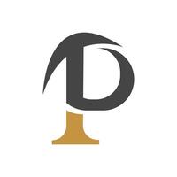 Creative abstract letter pt logo design. Linked letter tp logo design. vector