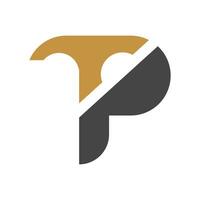 Creative abstract letter pt logo design. Linked letter tp logo design. vector