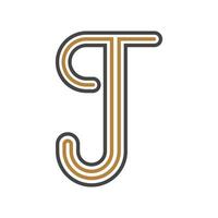 Initial tj letter logo vector template design. Creative abstract letter jt logo design. Linked letter jt logo design.