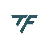 Initial letter tf logo or ft logo vector design template