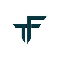 Initial letter tf logo or ft logo vector design template