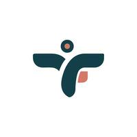 Initial letter tf logo or ft logo vector design template