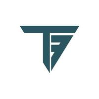 Initial letter tf logo or ft logo vector design template