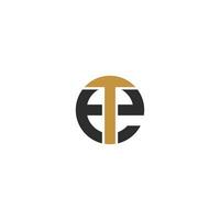 ET, TE, E AND T Abstract initial monogram letter alphabet logo design vector