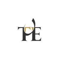 ET, TE, E AND T Abstract initial monogram letter alphabet logo design vector