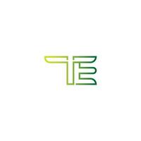 ET, TE, E AND T Abstract initial monogram letter alphabet logo design vector