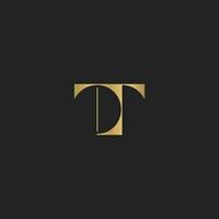 Alphabet Initials logo TD, DT, T and D vector