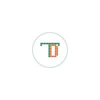 Alphabet Initials logo TD, DT, T and D vector