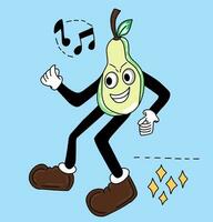 Dance pear groovy ilustration vector