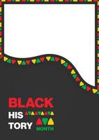 febrero es negro historia mes. africano americano historia, diseño para bandera, fondo, póster vector