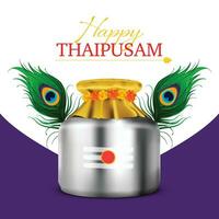 Happy Thaipusam or Thaipoosam festival  celebrated by the Tamil community in India and by the Tamil diaspora worldwide vector