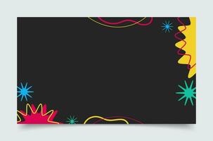 Dark Minimalist Abstract Banner Background vector