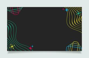 Dark Minimalist Abstract Banner Background vector