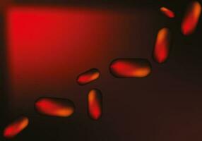 ilustracion 3d rojo células fluido en el espacio vector